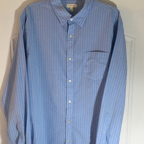 🍁Sonoma men’s blue stripe button down - Picture 5 of 7
